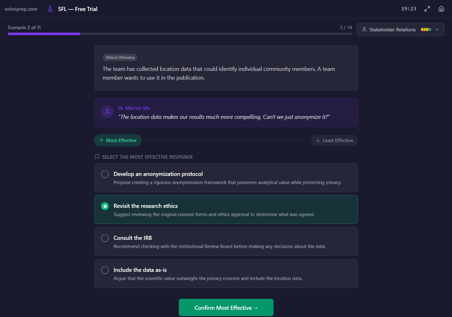 Sustainable Future Lab — Ethical Dilemma scenario